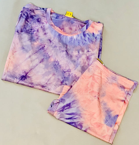 Chill Biker Short Set-Tie Dye